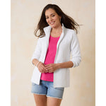 Tommy Bahama Women's New Aruba Full Zip Sweatshirt - White