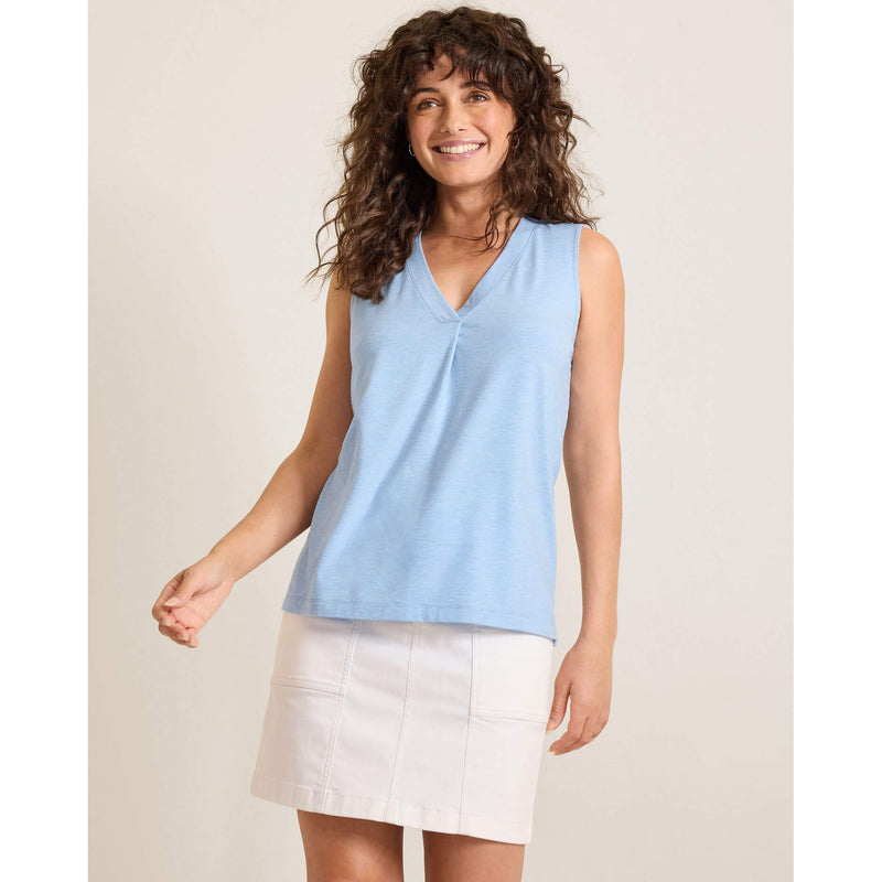 Tommy Bahama Women's Kauai V-Neck Tank Top - Light Sky Heather