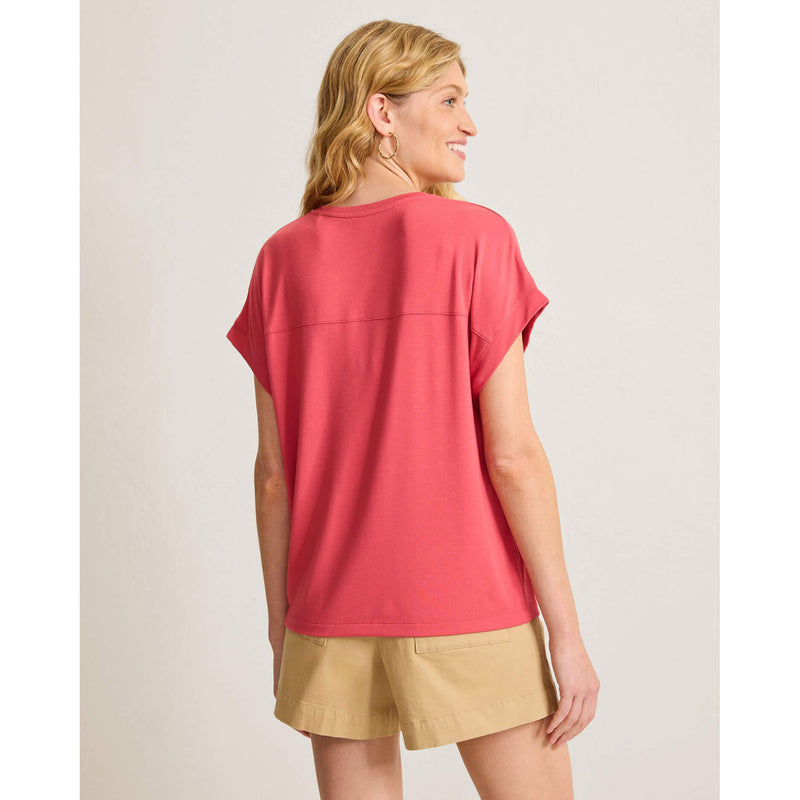 Tommy Bahama Women's Kauai V-Neck Top - Wild Geranium