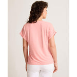 Tommy Bahama Women's Kauai Split Neck Top - Quartz Pink