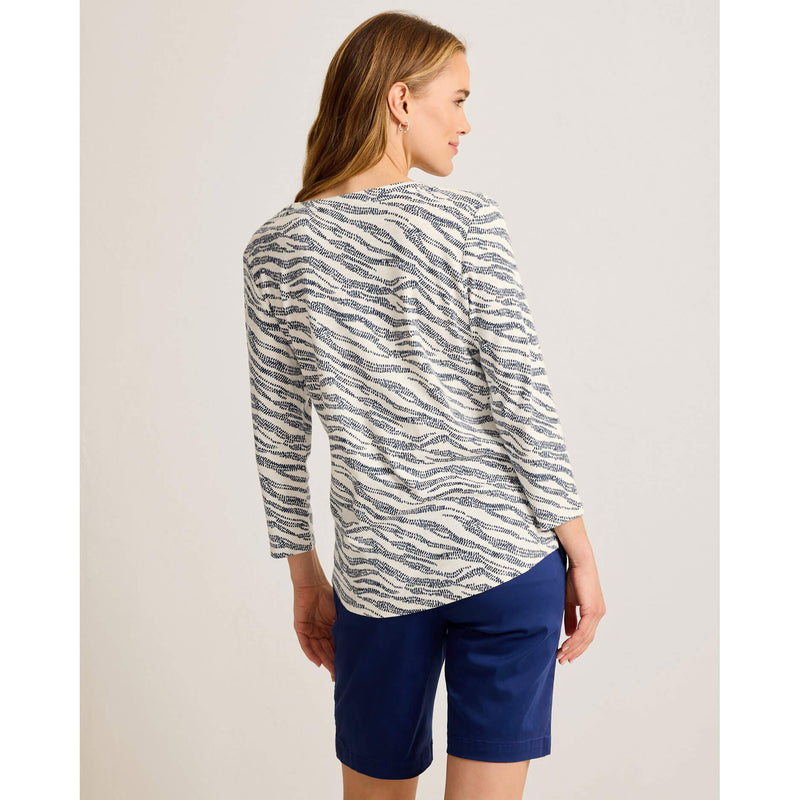 Tommy Bahama Women's Ashby Isles Zebra Bay T-Shirt - Coconut