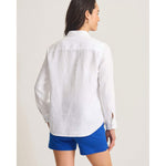 Tommy Bahama Women's Coastalina Relaxed Long Sleeve Linen Top - White