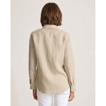 Tommy Bahama Women's Coastalina Relaxed Long Sleeve Linen Top - Natural