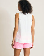 Tommy Bahama Women's Coastalina V-Neck Tie Linen Tank Top - White