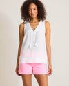 Tommy Bahama Women's Coastalina V-Neck Tie Linen Tank Top - White