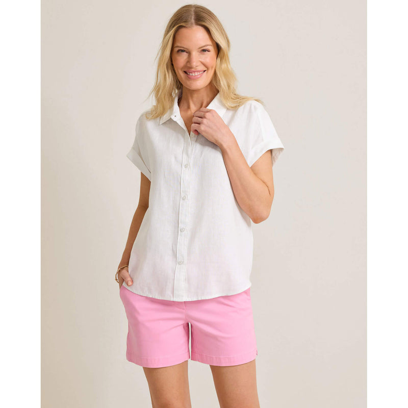 Tommy Bahama Women's Paradiseshore Coastalina Linen Shirt - White
