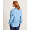 Tommy Bahama Women's Chambray O'Lei Embroidered Popover Top - Light Indigo Wash