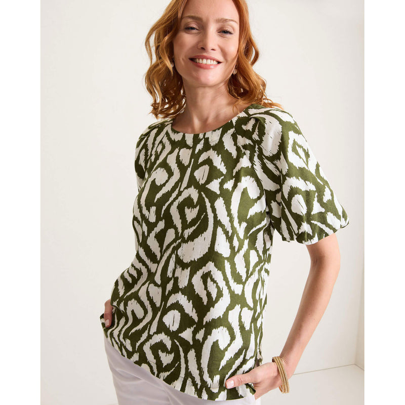 Tommy Bahama Women's Inlet Ikat Blouse - Palm Verde