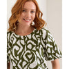 Tommy Bahama Women's Inlet Ikat Blouse - Palm Verde