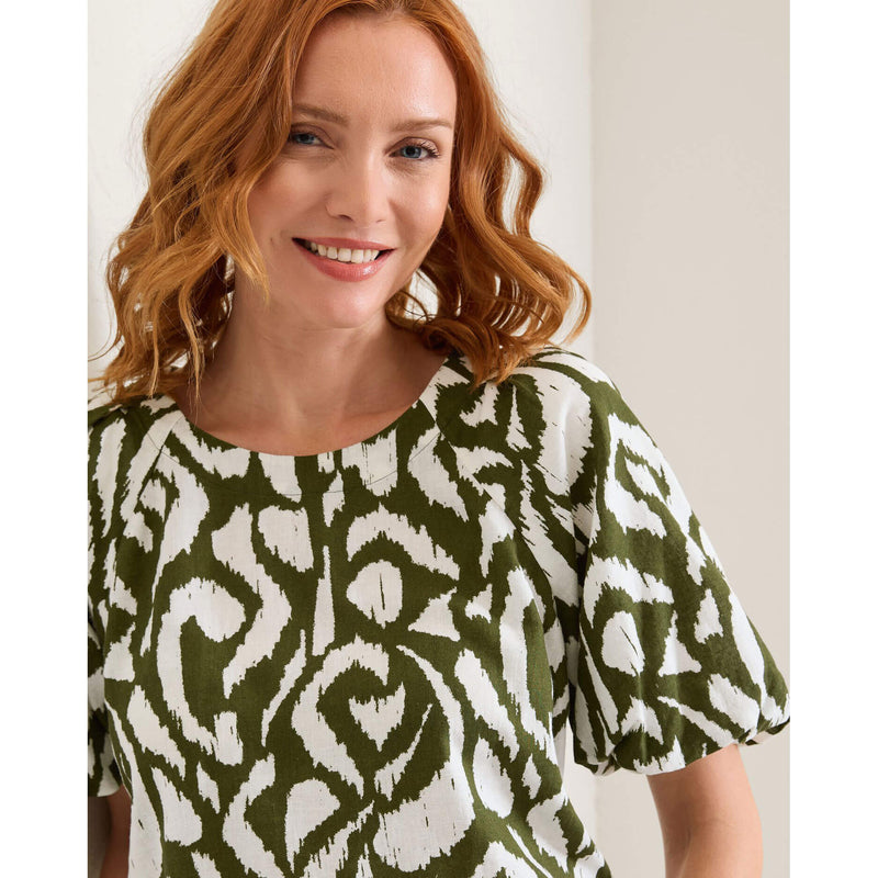 Tommy Bahama Women's Inlet Ikat Blouse - Palm Verde