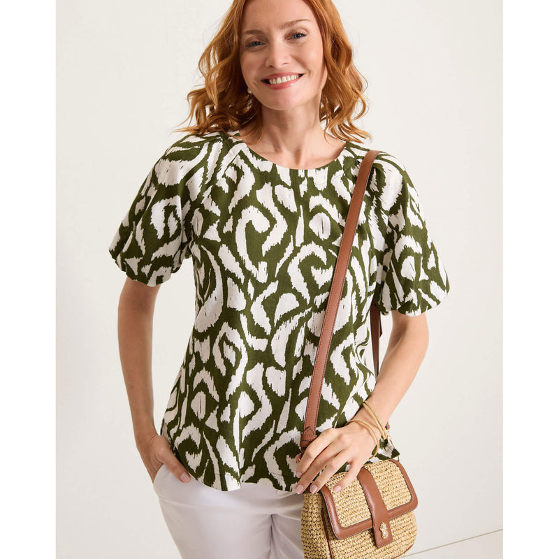 Tommy Bahama Women's Inlet Ikat Blouse - Palm Verde