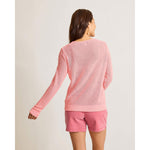 Tommy Bahama Women's Cedar Linen Long Sleeve V-Neck Linen Sweater - Quartz Pink