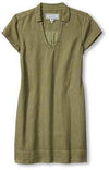 Tommy Bahama Women's Two Palms Ss Collared Linen Dress - Dark Fern - FINAL SALE