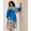 Tommy Bahama Women's Topi-Flore Midi Shirt Linen Dress - Cobalt Sea