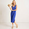 Tommy Bahama Women's Drapey Ponte Sleeveless Midi Dress - Mazarine Blue