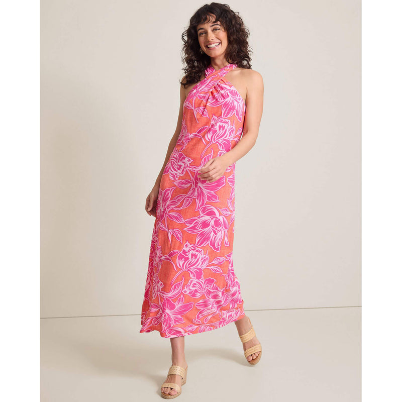 Tommy Bahama Women's Paradiso Petals Sleeveless Maxi Dress - Dark Coral