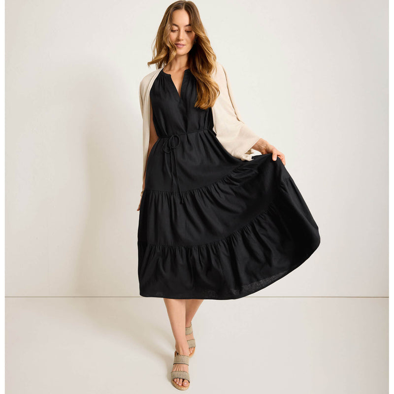 Tommy Bahama Women's Coastal Tide Sleeveless Sun Dress - Black