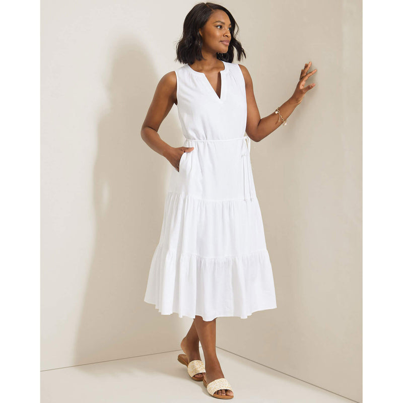 Tommy Bahama Women's Coastal Tide Sleeveless Sun Dress - White