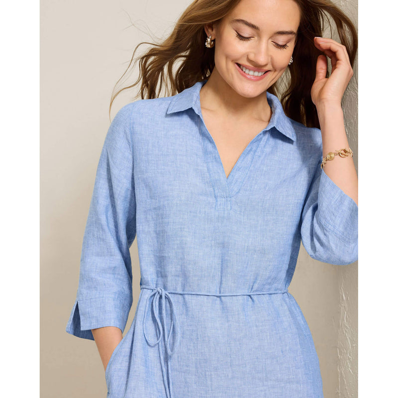 Tommy Bahama Women's Two Palms 3/4 Sleeve Shift Dress - Buccaneer Blue