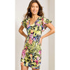 Tommy Bahama Women's Darcy Verde Blooms Short Sleeve Dress - Black
