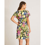 Tommy Bahama Women's Darcy Verde Blooms Short Sleeve Dress - Black