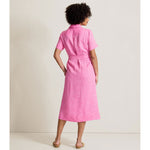 Tommy Bahama Women's Coastalina Popover Midi Linen Dress - Fuchsine - FINAL SALE