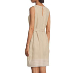 Tommy Bahama Women's Two Palms Embroidered Sleeveless Shift Linen Dress - Natural Linen