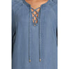 Tommy Bahama Women's Chambray O'Lei Lace-Up Dress - Medium Indigo Wash
