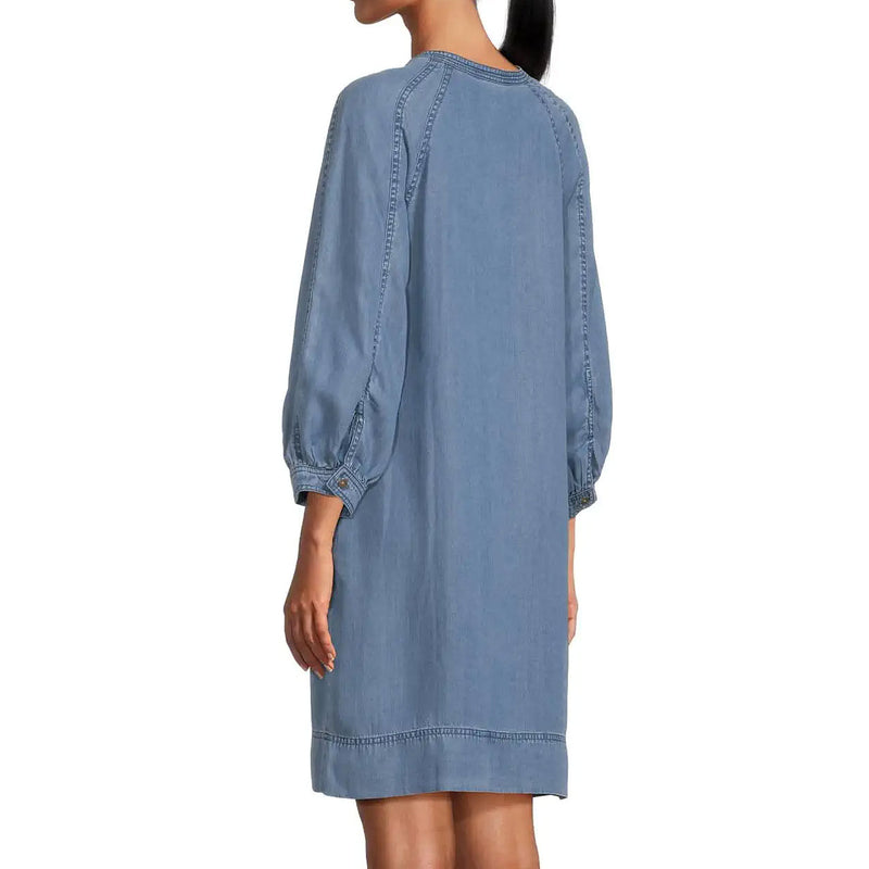Tommy Bahama Women's Chambray O'Lei Lace-Up Dress - Medium Indigo Wash