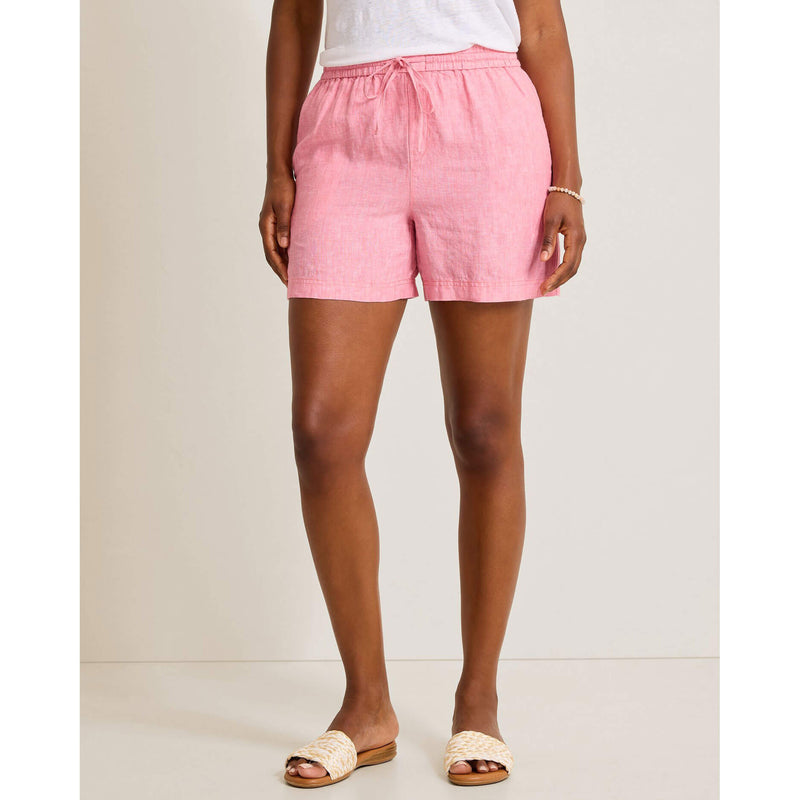 Tommy Bahama Women's 5-Inch Two Palms Easy Linen Shorts - Strawberry Pink