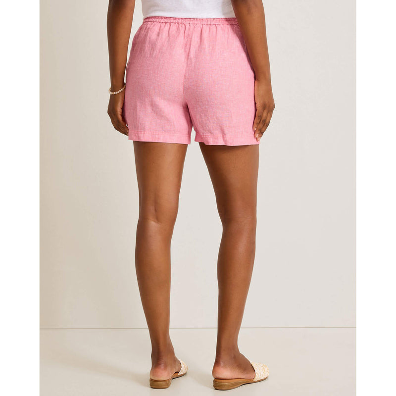 Tommy Bahama Women's 5-Inch Two Palms Easy Linen Shorts - Strawberry Pink