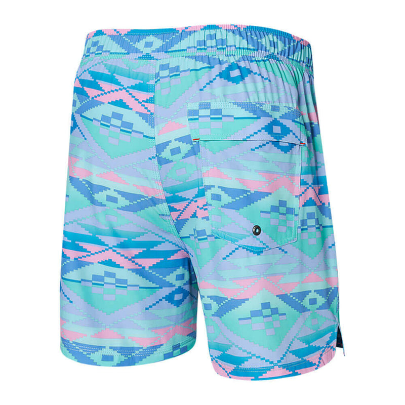 SAXX 5-Inch Oh Buoy 2N1 Volley Geo Gradiant Swim Trunks - Purple - FINAL SALE