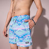 SAXX 5-Inch Oh Buoy 2N1 Volley Geo Gradiant Swim Trunks - Purple - FINAL SALE