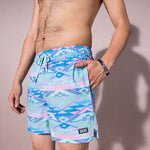 SAXX 5-Inch Oh Buoy 2N1 Volley Geo Gradiant Swim Trunks - Purple - FINAL SALE