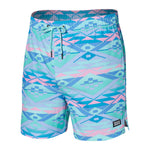 SAXX 5-Inch Oh Buoy 2N1 Volley Geo Gradiant Swim Trunks - Purple - FINAL SALE