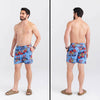 SAXX 5-Inch Oh Buoy 2N1 Volley Hawaiian Pizza Swim Trunks - Sky