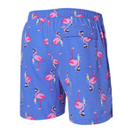 SAXX 5-Inch Go Coastal 2N1 Volley Flocktail Hour Swim Trunks - Sport Blue - FINAL SALE