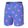 SAXX 5-Inch Go Coastal 2N1 Volley Flocktail Hour Swim Trunks - Sport Blue - FINAL SALE