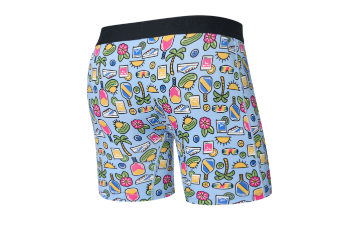 Saxx Vibe Xtra Boxer Brief Fly - Pickleball Paradise - Blue