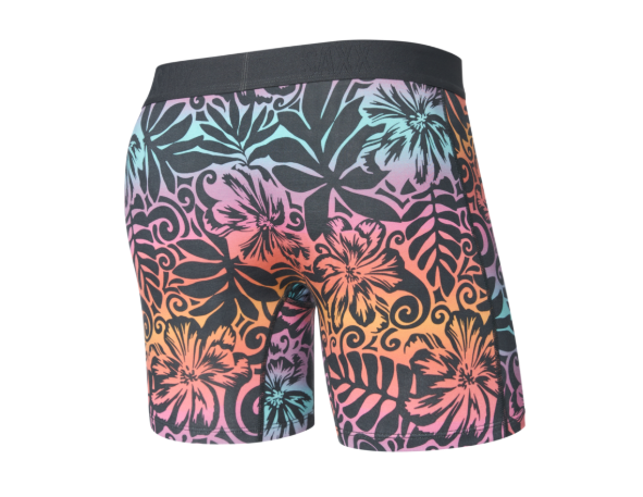 Saxx Vibe Xtra Boxer Brief Fly - Surf Flowers - Ebony