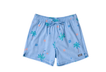Saxx 5-Inch Oh Buoy 2N1 Volley Swim Trunks - Palmtastic - Bel Air Blue - FINAL SALE