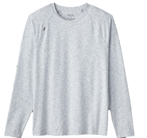 Rhone Men's Reign Long Sleeve Trim Fit T-Shirt - Gray Space Dye