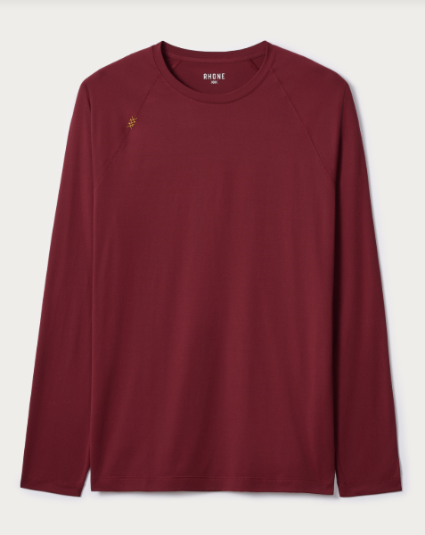 Rhone Men's Reign Long Sleeve Trim Fit T-Shirt - Tawny Port