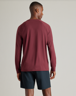 Rhone Men's Reign Long Sleeve Trim Fit T-Shirt - Tawny Port
