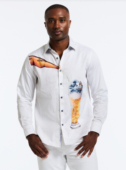 Robert Graham Shark Brew Classic Fit Sport Shirt - White - FINAL SALE