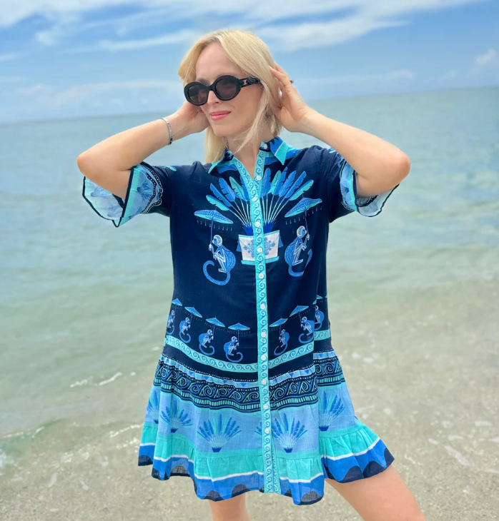 Islapayal Lisbon Placement Dress - Monkey Navy