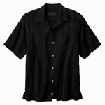 TBLV Tommy Bahama Mens Original Sample Catch & Release Camp Shirt Black