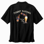 TBLV Tommy Bahama Mens Original Sample Catch & Release Camp Shirt Black