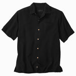 TBLV Tommy Bahama Mens Original Sample Dirty Shark Martini Camp Shirt Black