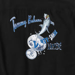 TBLV Tommy Bahama Mens Original Sample Dirty Shark Martini Camp Shirt Black